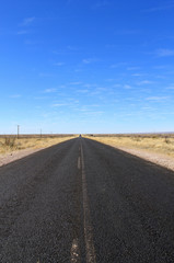 Fototapeta na wymiar B1 road in Namibia heading toward Sesriem and Sossusvlei