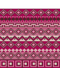 Knitted background in Fair Isle style