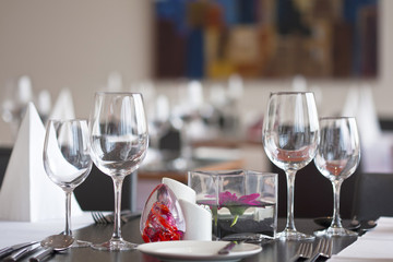 Restauraant table setup