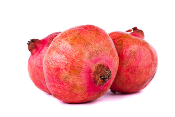 pomegranates on white