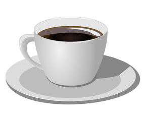Coffee cup on white background