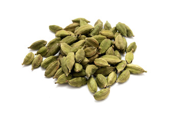 Cardamon seeds isolated on white
