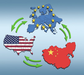 USA, Europe and China Interatction. - 38342753