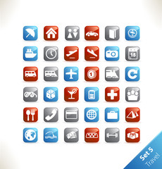 Vector beautiful icon set. Part 5 - Travel