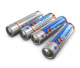 AA size batteries - obrazy, fototapety, plakaty