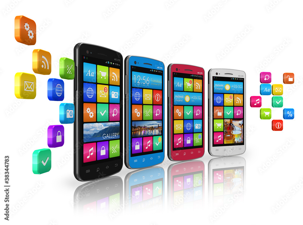 Poster mobile communications and social networking concept