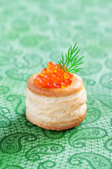Vol-au-vent with caviar