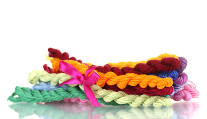 sewing threads for embroidery isolated on white