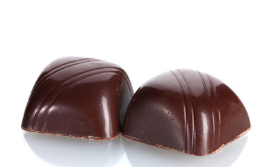 Сhocolate candy isolated on white