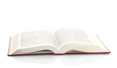 Big open book isolated on white