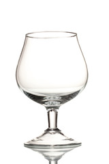 Empty glasses isolated on white