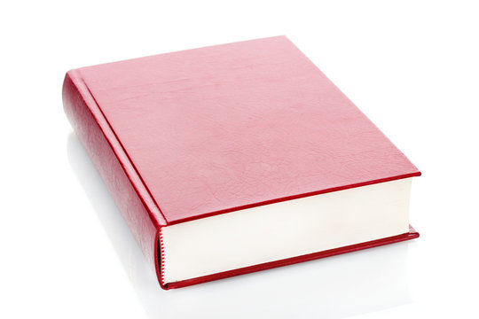 Big red book isolated on white