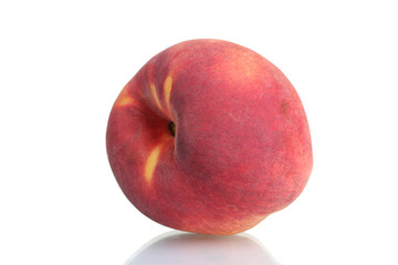 Ripe peach isolated on white
