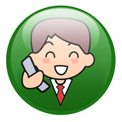 Button-Man-Cell phone