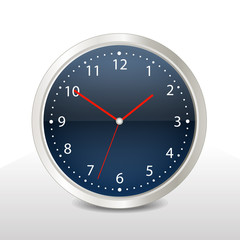 Steel modern vector clock