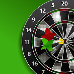 Two darts in aim