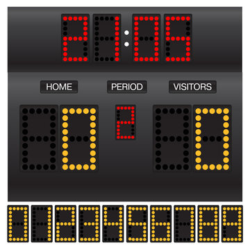 Match score board with timer