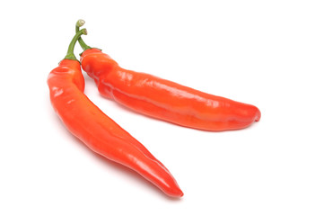 Peppers isolated on white background