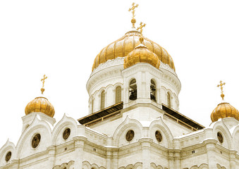 Fototapeta na wymiar The Cathedral of Christ the Savior in Russia
