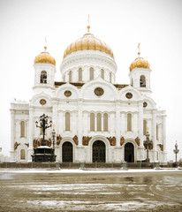 Fototapeta na wymiar The Cathedral of Christ the Savior in Russia