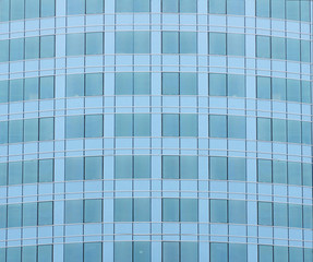 Glass windows of an office building