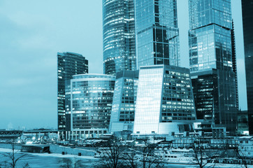 Obraz premium cityscape with group of buildings