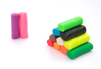 kid's toy of multicolored plasticine
