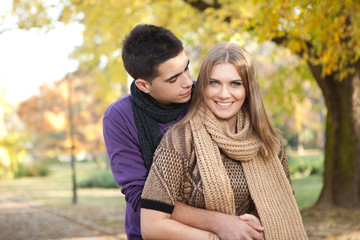 Fototapeta premium smiling loving couple