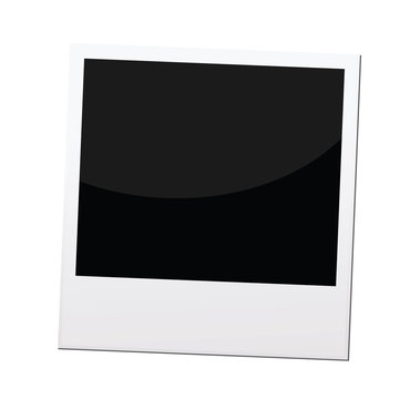 polaroid photo frame or border, vector
