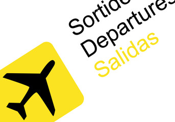 Panel informativo de salidas en el aeropuerto
