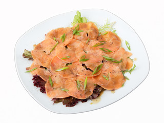 salmon carpaccio