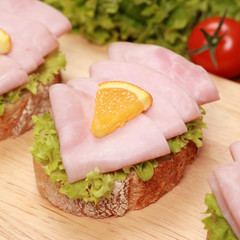 Fingerfood mit Schinken