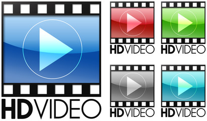 HD Video Web Button