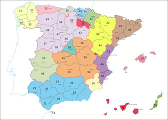Spanien Postleitzahlen, códigos postales