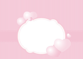 Greeting card on a pink background