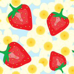 Abstract background with strawberry