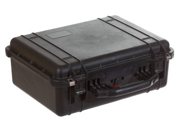 Black case isolated on white background