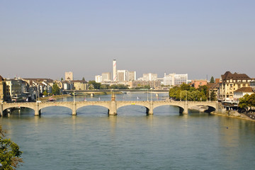 Bridge over Rhain river, Basel, Swiss