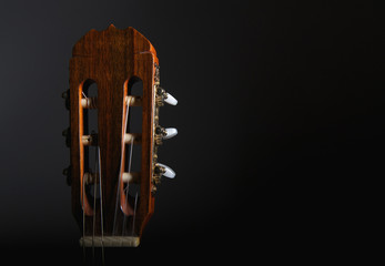 Head stock of an accoustic guitar