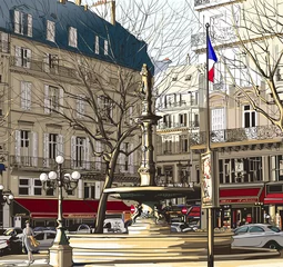 Abwaschbare Fototapete Abbildung Paris Paris - Palais Royal