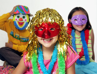 Niños de carnaval fiesta y disfraz.