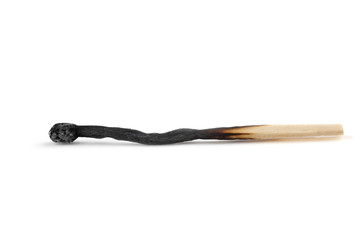 Burnt Match Isolated on White
