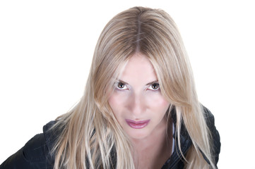 Naklejka premium portrait of a beautiful blonde woman