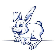 funny cartoon rabbit