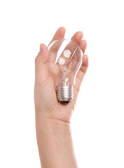 Light bulb in hand