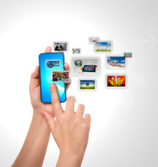 Mobile phone With hand