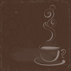 cup of hot black coffee