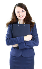 Portrait of a cute young business woman with the