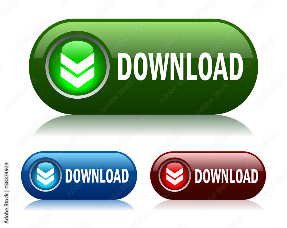 Canvas Prints vector download buttons set
