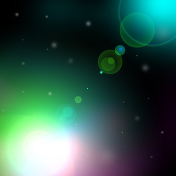 abstract outer space background with flare